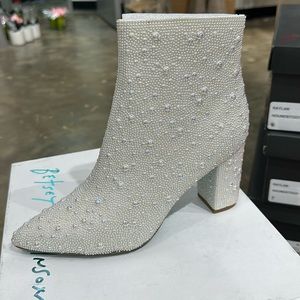 Betsey Johnson Cady Boot Pearl NWT
